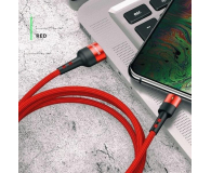 USAMS Kabel pleciony lightning 1m 2A Fast Charging czerwony - 1569039 - zdjęcie 3